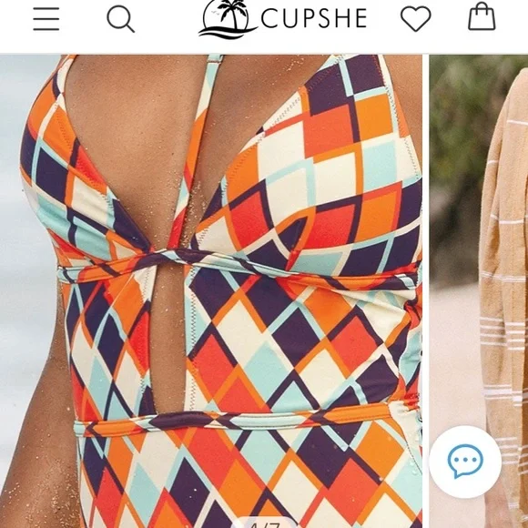 New Vintage Style one piece bathing suit Size Large - Picture 2 of 7